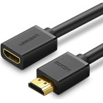 Ugreen HD107 10141 HDMI (Male) - HDMI (Female) 4K Cable 1m - Black - (10141-ugreen)