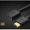 Ugreen HD107 10141 HDMI (Male) - HDMI (Female) 4K Cable 1m - Black - (10141-ugreen)