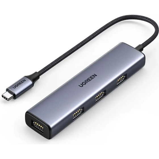 Ugreen HUB USB Type C splitter - 4x USB 3.2 Gen 1 silver (CM473 20841) - (20841-ugreen)