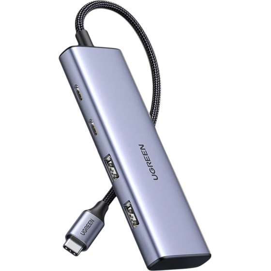 Ugreen HUB USB-C - 2 x USB-A / 2 x USB-C 20 cm CM473 - gray - (15395-ugreen)