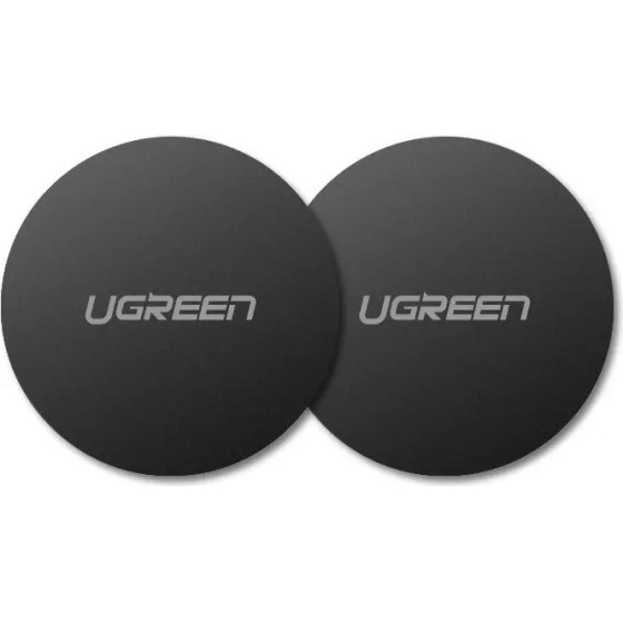 Ugreen LP123 30836 round metal plates for magnetic phone holders - black (2 pcs.) - (30836-ugreen)