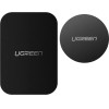 Ugreen LP123 60410 round/rectangular metal plates for magnetic phone holders - black (2 pcs) - (60410-ugreen)