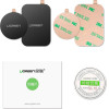 Ugreen LP123 60410 round/rectangular metal plates for magnetic phone holders - black (2 pcs) - (60410-ugreen)