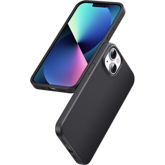 Ugreen LP626 Silky Silicone Protective Case Rubber Flexible Silicone Phone Case for iPhone 14 Plus Black (90920) - (90920-ugreen)