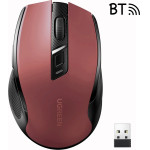 Ugreen MU006 wireless optical mouse USB 2.4GHz / Bluetooth 5.0 4000 DPI - red - (25752-ugreen)