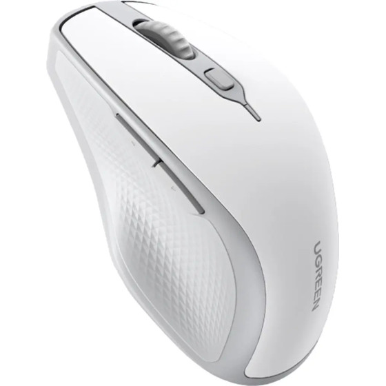 Ugreen MU101 ergonomic wireless mouse Bluetooth / 2.4 GHz - white - (15805-ugreen)
