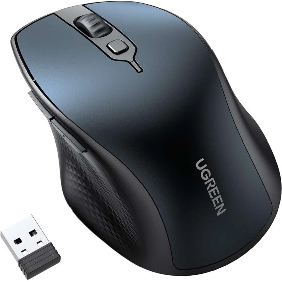 Ugreen MU101 ergonomic wireless mouse Bluetooth 2.4 GHz - blue - (15807-ugreen)