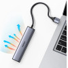 Ugreen multifunctional adapter HUB USB 3.0 - 3 x USB / Ethernet RJ-45 / USB Type C PD gray (CM475) - (60554-ugreen)