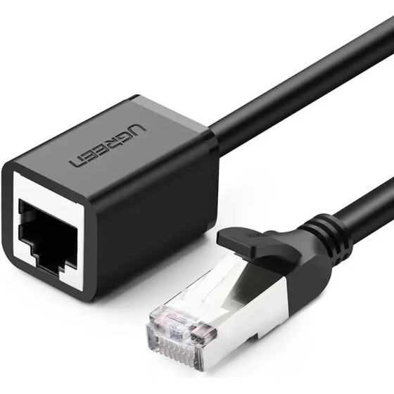Ugreen NW112 11281 Network Ethernet Cable RJ45 (Female) - RJ45 (Male) F/UTP Cat. 6 1 Gbps 2m - black - (11281-ugreen)