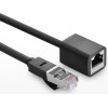 Ugreen NW112 11281 Network Ethernet Cable RJ45 (Female) - RJ45 (Male) F/UTP Cat. 6 1 Gbps 2m - black - (11281-ugreen)