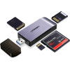 Ugreen SD / micro SD / CF / MS card reader for USB 3.0 gray (50541) - (50541-ugreen)