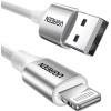 Ugreen US199 60162 USB-A / Lightning MFi Cable 1.5m - Silver - (60162-ugreen)