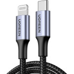 Ugreen US304 60759 Lightning - USB-C 2.0 MFi Cable 1m - Gray - (60759-ugreen)