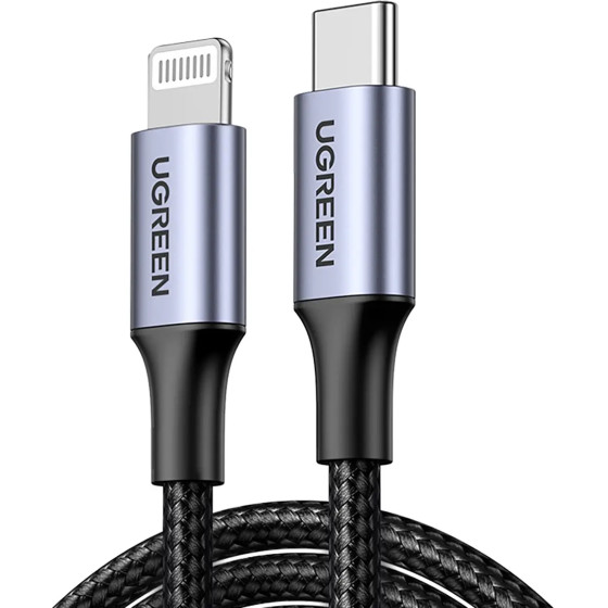 Ugreen US304 60759 Lightning - USB-C 2.0 MFi Cable 1m - Gray - (60759-ugreen)