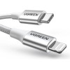 Ugreen US304 70523 USB-C / Lightning MFi cable 1m - silver - (70523-ugreen)