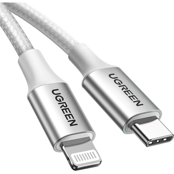 Ugreen US304 70523 USB-C / Lightning MFi cable 1m - silver - (70523-ugreen)