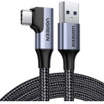Ugreen US385 USB-A / USB-C 90o 5Gb/s 3A 1m angled cable - black - (20299-ugreen)