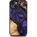 Bewood Wood and Resin Case for iPhone 14 MagSafe Unique Violet - Purple and Black - (BWD12000-0)