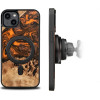 Bewood Wood and resin case for iPhone 15 Plus MagSafe Unique Orange - orange and black - (BWD12834-0)