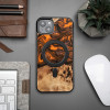 Bewood Wood and resin case for iPhone 15 Plus MagSafe Unique Orange - orange and black - (BWD12834-0)