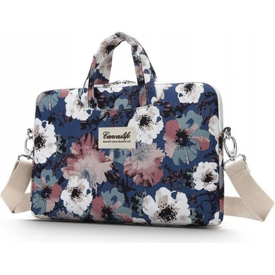 Canvaslife Briefcase 15-16'' Laptop Bag - Navy Blue and White - (15442-0)