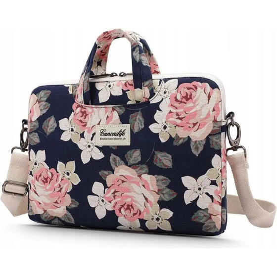 Canvaslife Briefcase Laptop Bag 15-16'' - Navy Blue/Pink - (15443-0)