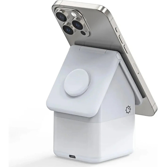 Duzzona W20 15W 4in1 inductive charger for iPhone / AirPods / Apple Watch with night lamp - white