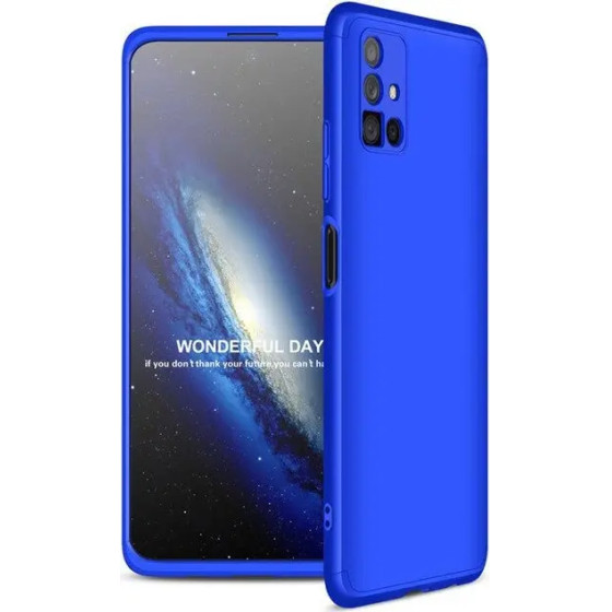 GKK 360 Protection Case Front and Back Case Full Body Cover Samsung Galaxy M51 blue - (360 Protection Samsung M51 Blue)