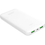 Puro Elektrik Powerbank Puro White 10000mAh 12W 2xUSB-A + USB-C - white - (PWFCBB100P2WHI)