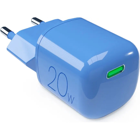 Puro Elektrik Puro 20W GaN USB-C Wall Charger - Blue - (PUFCMTCUSBC20WGBLUE)