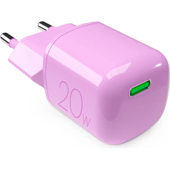 Puro Elektrik Puro 20W GaN USB-C Wall Charger - Pink - (PUFCMTCUSBC20WGPINK)