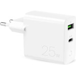 Puro Elektrik Puro 25W Power Delivery USB-A USB-C Wall Charger - White - (FCMTCUSBAC25WPDWHI)