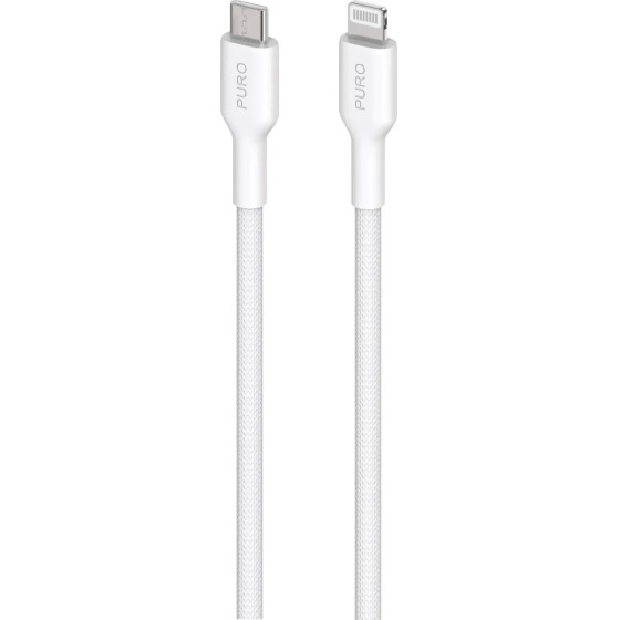 Puro Elektrik Puro Fabrik USB-C - Lightning Cable with MFI 1.2m - White - (PUCAPLTUSBCFABK4WHI)