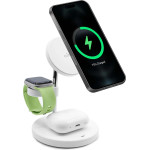 Puro Elektrik Puro Mag Station 3 in 1 Inductive Charger with Stand - White - (PUFCCSQIMAG2WHI)