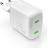 Puro Elektrik Puro MiniPro 35W GaN 2xUSB-C Wall Charger - White - (PUFCMTCUSBCC35WGWHI)