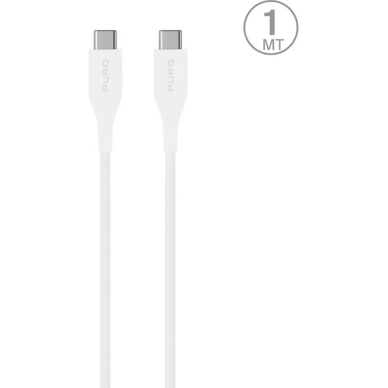 Puro Elektrik Puro Plain USB-C - USB-C Power Delivery Cable 2m - White - (CUSBCUSBC2MTWHI)