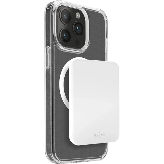 Puro Elektrik Puro Slim Power Mag 4200mAh Power Bank with MagSafe USB-C - White - (PUFCBB40P2MAGWHI)
