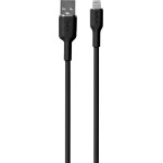 Puro Elektrik Puro Soft USB-A - Lightning Cable 1.5m Silicone - Black - (PUCAPLTICONBLK)