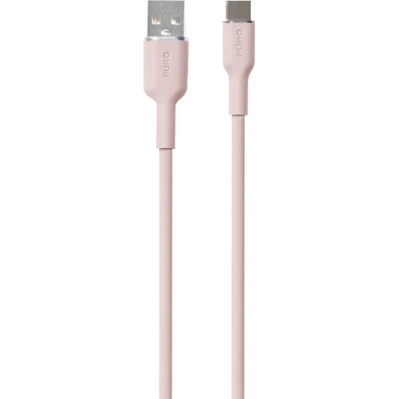 Puro Elektrik Puro Soft USB-A - USB-C Cable 1.5m - Pink - (PUUSBCICONROSE)