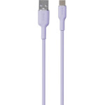 Puro Elektrik Puro Soft USB-A - USB-C Cable 1.5m - Purple - (PUUSBCICONLVD)