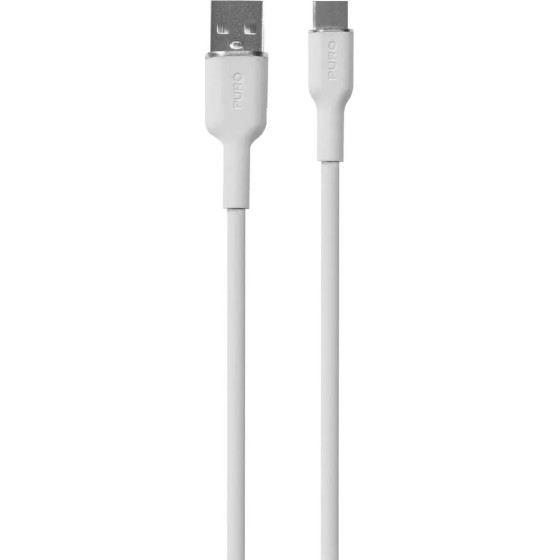 Puro Elektrik Puro Soft USB-A - USB-C Cable 1.5m - White - (PUUSBCICONWHI)