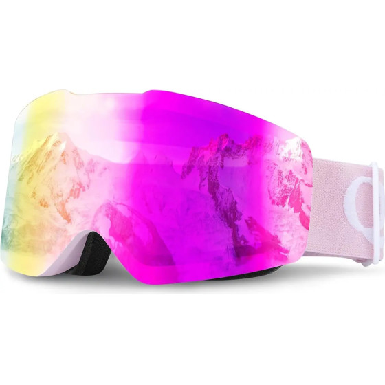 Qunature Pink Frameless Ski Goggles - Pink - (14130009004)