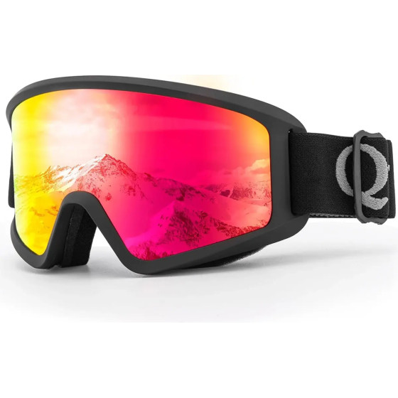 Qunature White Ski Goggles for Adults - Black - (14130012001)