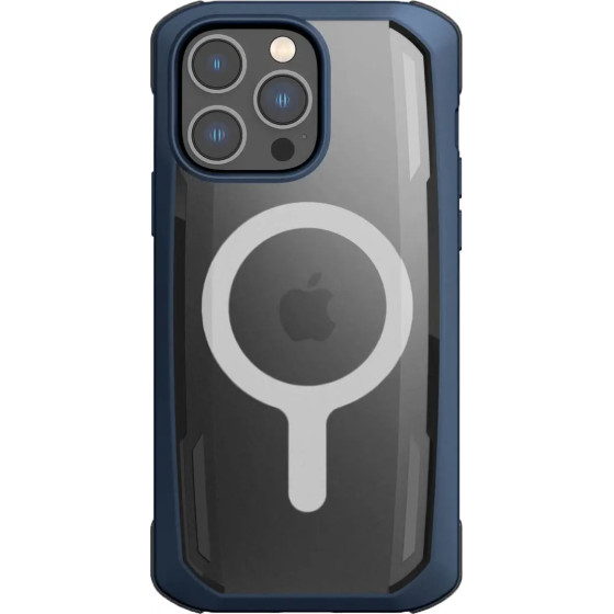 Raptic X-Doria Secure Case for iPhone 14 Pro Max with MagSafe armored cover blue - (Raptic Secure built for MagSafe for iPhone 14 Pro Max Marine Blue)