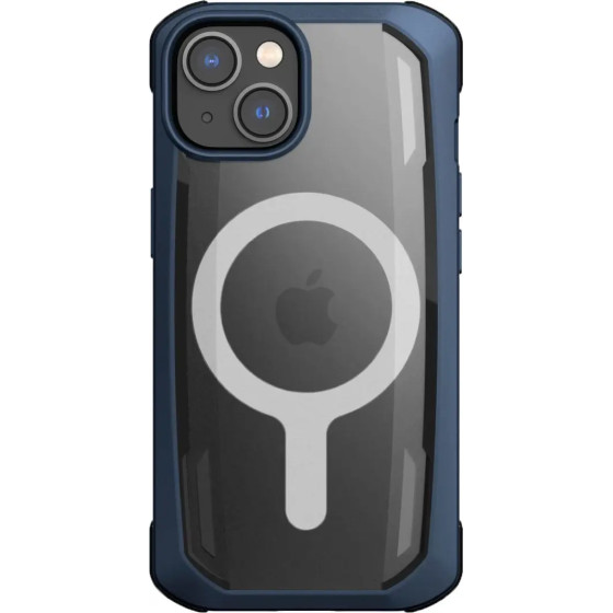 Raptic X-Doria Secure Case iPhone 14 with MagSafe armored blue cover - (Raptic Secure built for MagSafe for iPhone 14 Marine Blue)