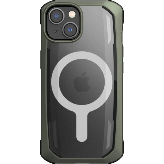 Raptic X-Doria Secure Case iPhone 14 with MagSafe armored cover green - (Raptic Secure built for MagSafe for iPhone 14 Moss Green)