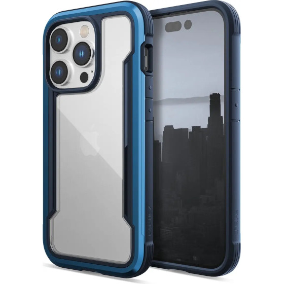 Raptic X-Doria Shield Case iPhone 14 Pro armored cover blue - (Raptic Shield for iPhone 14 Pro Marine Blue)