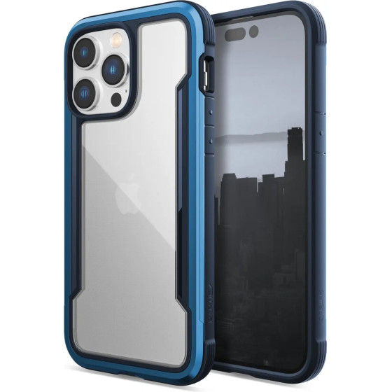 Raptic X-Doria Shield Case iPhone 14 Pro Max armored cover blue - (Raptic Shield for iPhone 14 Pro Max Marine Blue)