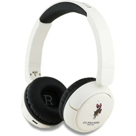 U.S. Polo Assn. US Polo Bluetooth Headphones USHPV6PUNH White DH Color Logo - (USP000155-0)