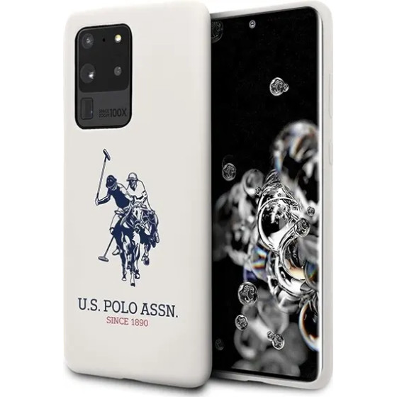 U.S. Polo Assn. US Polo Silicone Collection Case for Samsung Galaxy S20 Ultra - White - (USP000018-0)